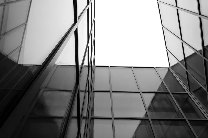 Moderne Fenster-Fassade fuer den Energieausweis